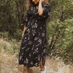 Posie Sketch Midi Dress
